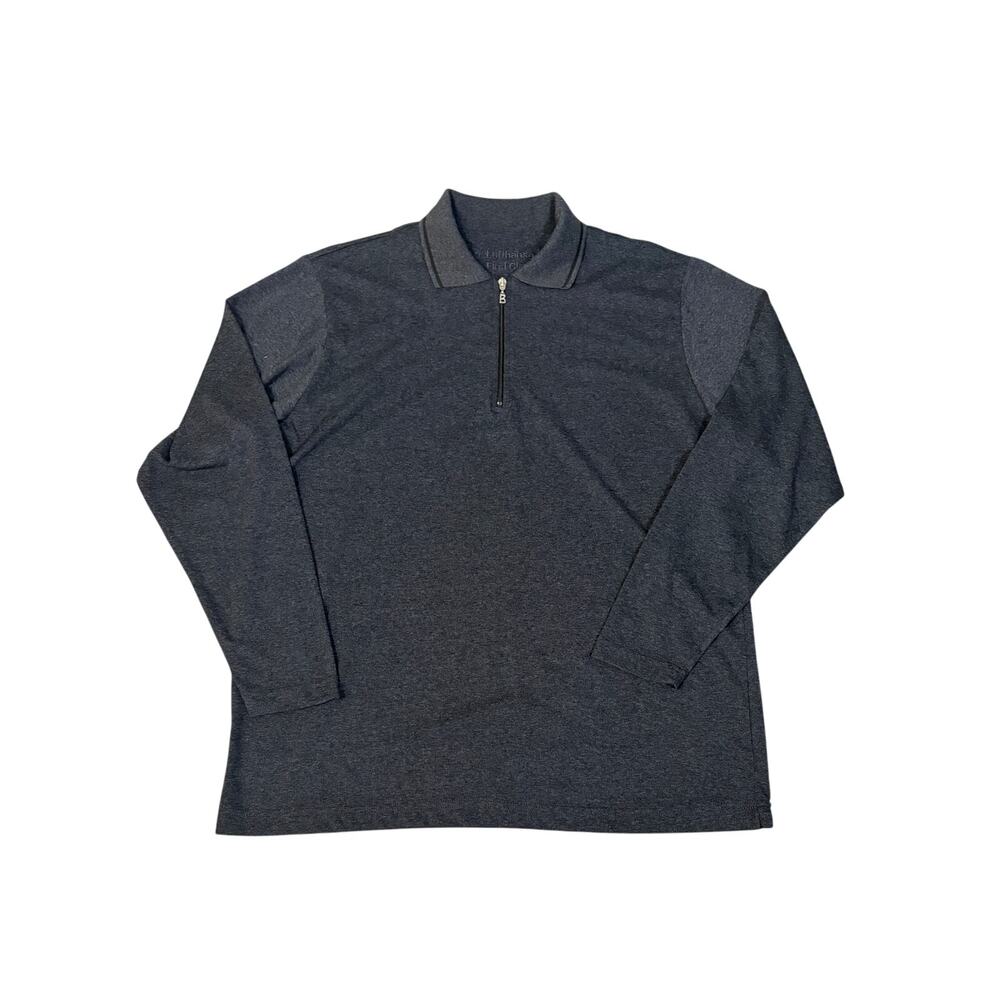 Men's Bogner Lufthansa First Class Quarter Zip Long Sleeve Shirt XL Gray Luxury - Picture 6 of 8